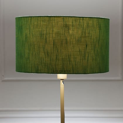 BTR CRAFTS 18" Inches Green Texture Drum Lampshade, Cotton Fabric.