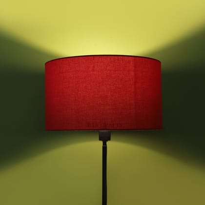 BTR CRAFTS 16" Inches Red Drum Lampshade, Cotton Fabric.