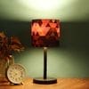 BTR CRAFTS Raven Black Metal Table Lamp (Spring Floral Color Shade)