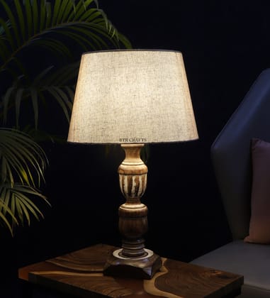 BTR CRAFTS Rustic Table Lamp, Premium Jute Lampshade / (Bulb Not Included)