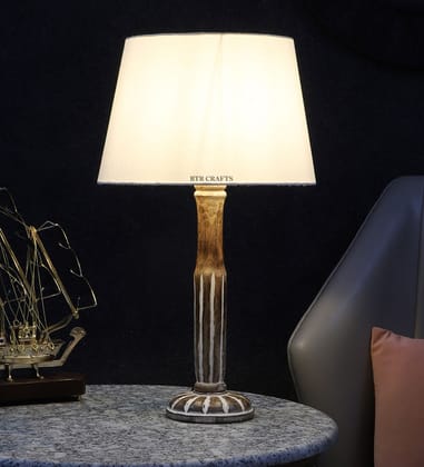 BTR CRAFTS Vintage Table Lamp, Cream Lampshade / (Bulb Not Included)