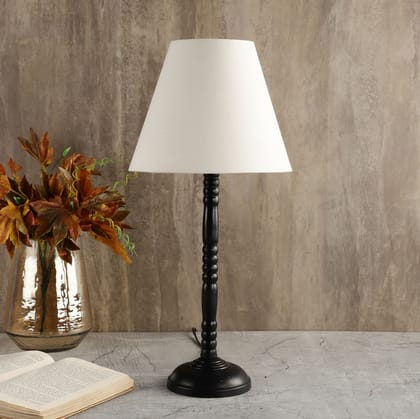 BTR CRAFTS Metal Table Lamp With White Shade (Bulb Not Included)