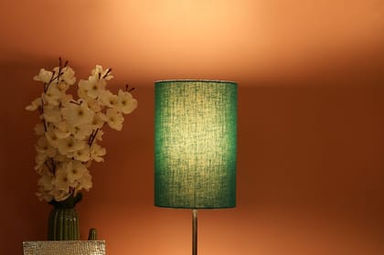 BTR CRAFTS Teal Cylinder Lamp Shade, Cotton Fabric, (6" Inches)