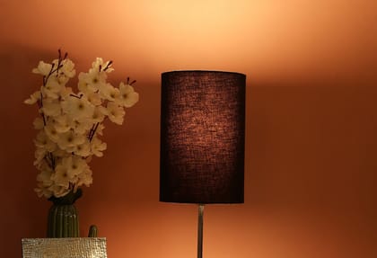 BTR CRAFTS Black Cylinder Lamp Shade, Cotton Fabric, (6" Inches)