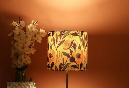 BTR CRAFTS Leafy Vines Drum Lamp Shade, Cotton Fabric,