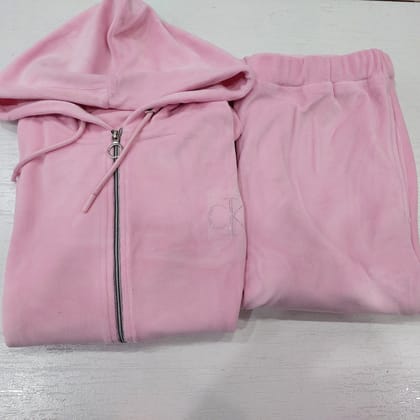 AE Track Suit Velvet (Winters) Hoody with Lower - PINK (SIZE - XXL)