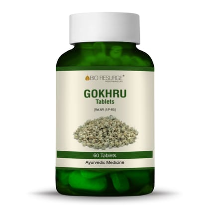 Bio Resurge Ayurvedic Medicine Gokhru Herbal Supplement Tablets - 750g (60 Tablet)