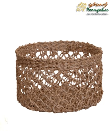 BANANA FIBER ROUND ROPE BASKAT  L-20CM,H-12CM