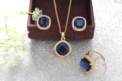 Zeello Jewellery Blue Combo set | Combo set for girls & women