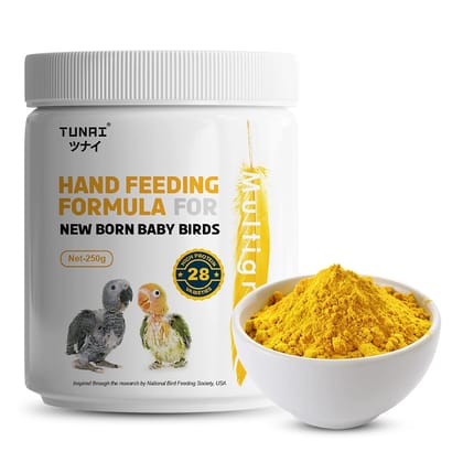Tunai Multi Grain Mix Fine Powdered Hand Feeding Formula For All New Born Baby Birds, 250g