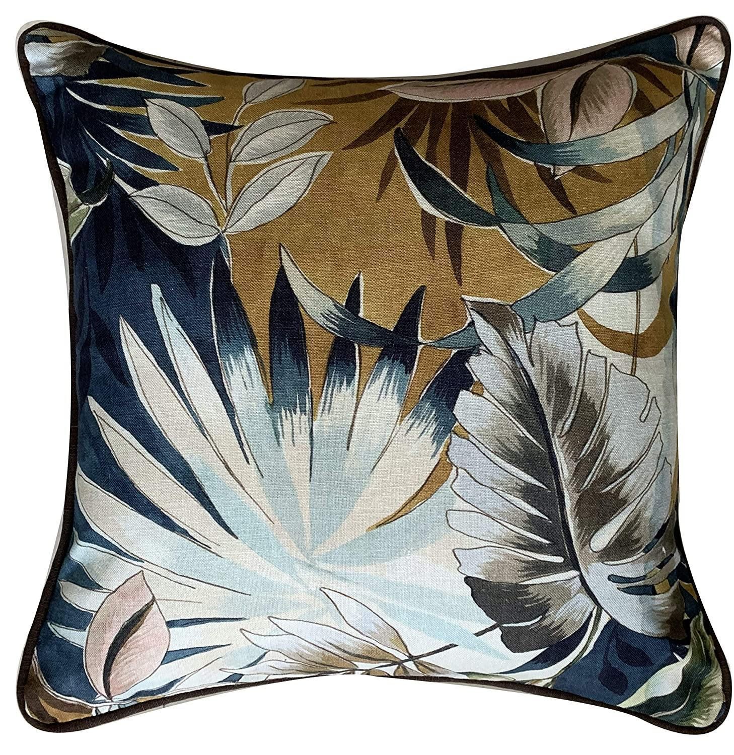 Mystic Forest Modern Chic Designer Printed Cotton Cushion Cover (Multicolour, 16 x 16 inch)