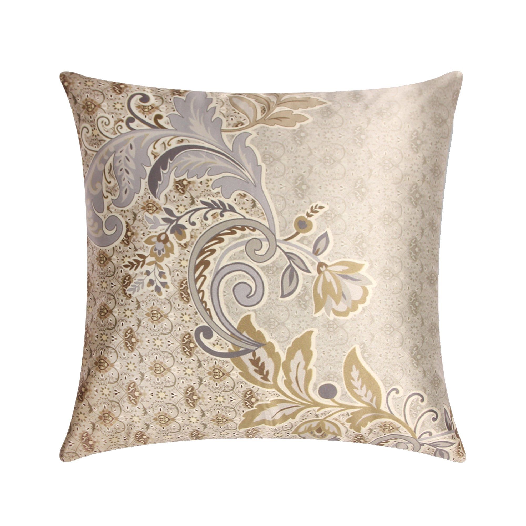 Golden Hues Crushed Velvet Cushion Cover (Golden Bronze, 12 x 12 inches)