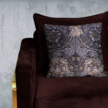 Mesh Modern Crushed Velvet Cushion Cover (Colour: Bronze Size: 16 inch x 16 inch (40cm X 40cm))