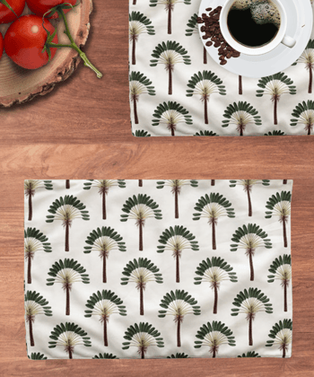 Green Palm Placemat (Set of 4 & 6)