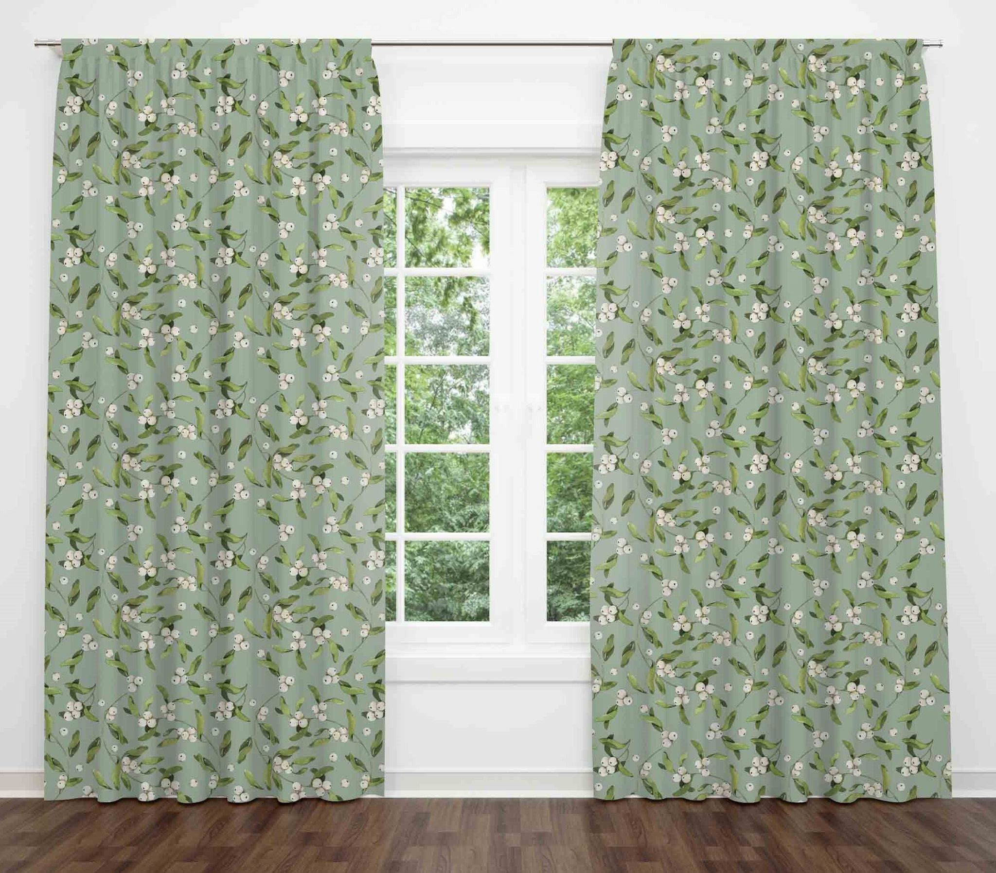 Berry Cotton 7 Feet Door Curtain (1 piece, 4ft width)