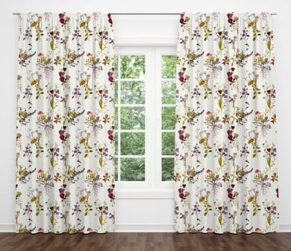 Botanical Cotton 7 Feet Door Curtain (1 piece, 4ft width)