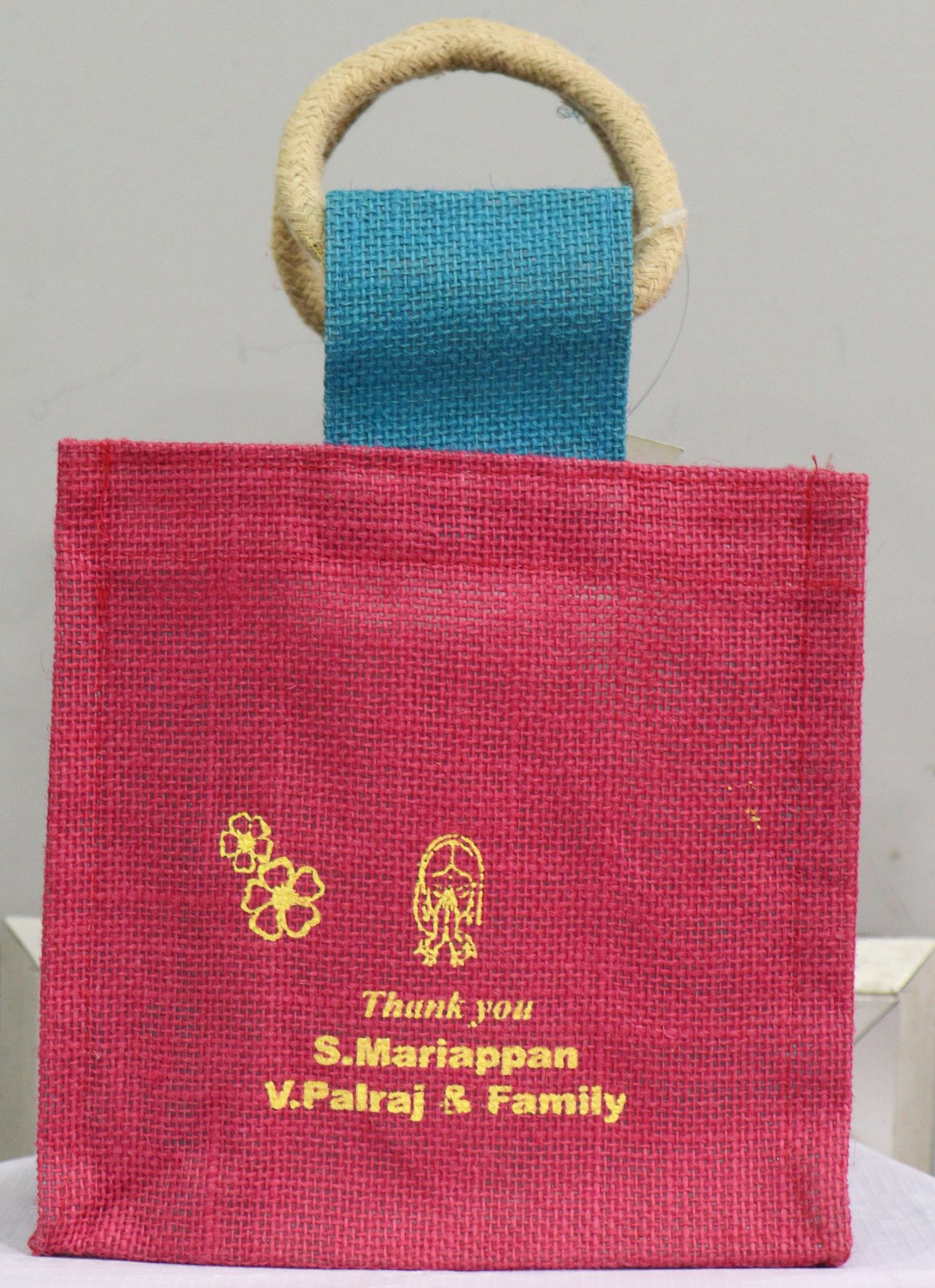 Jute return gift bag mini