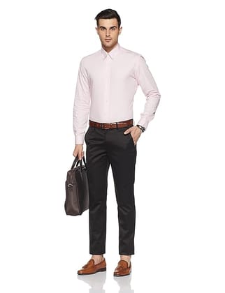 Buy VAN HEUSEN SPORT Natural Solid Cotton Poly Spandex Slim Fit Men's  Casual Trousers | Shoppers Stop