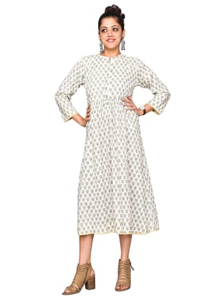 SHOOLIN Straight Cut Loose Mulmul Cotton Dress