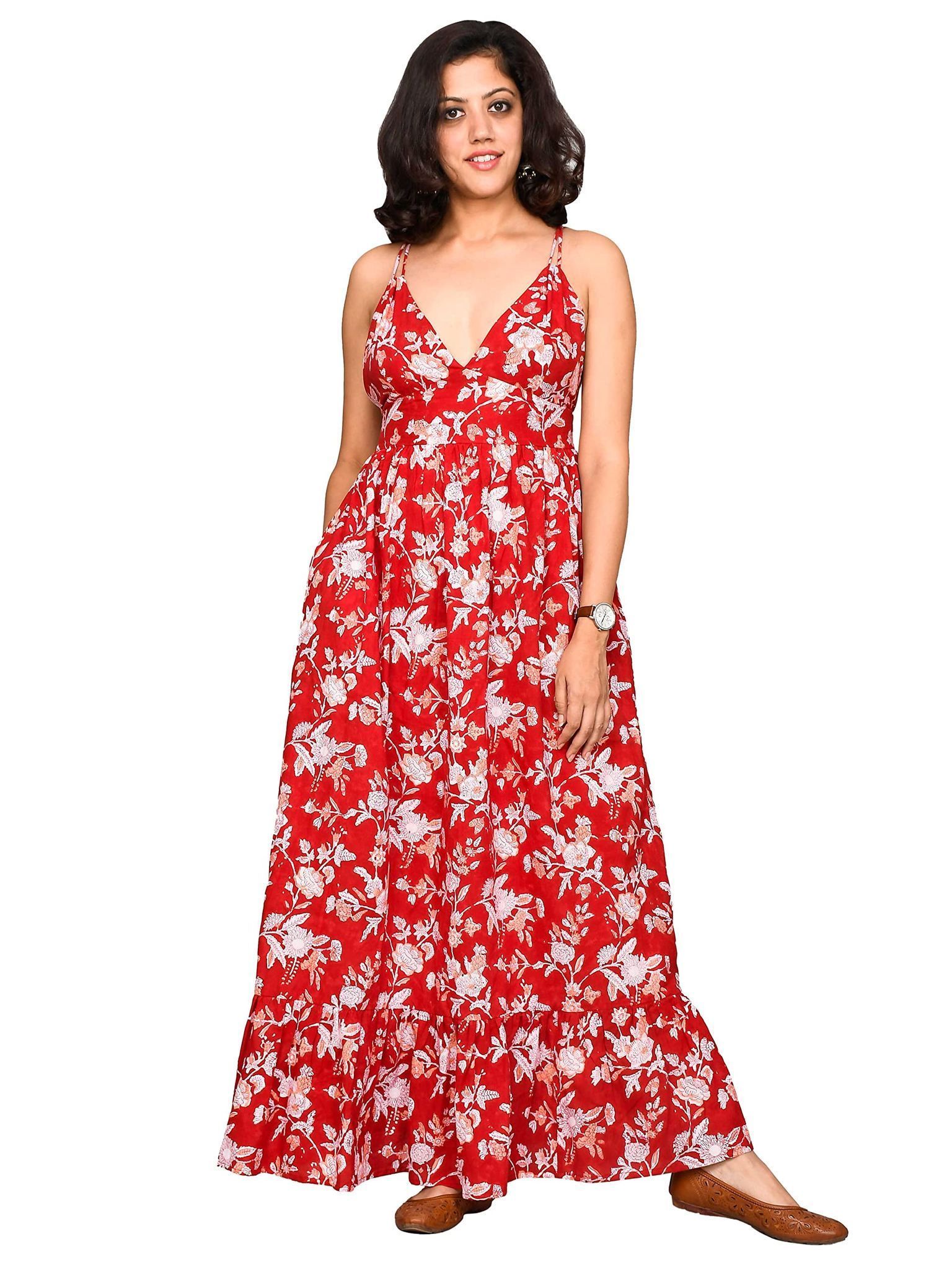 SHOOLIN Spaghetti Strap Maxi Dress