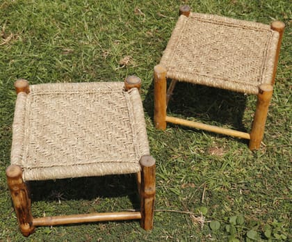 Sabai and Bamboo Stool