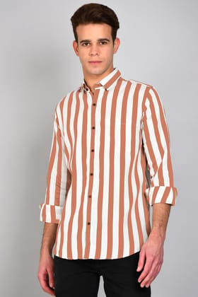 Casual Shirt for men striped full sleeves