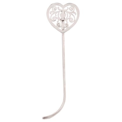 Osasbazaar Sterling Silver Delicate Heart Bookmark - 90%-92.5% Pure BIS Hallmarked