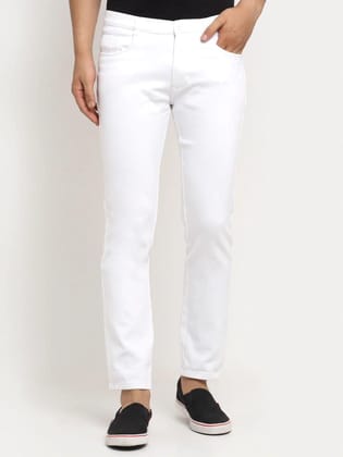 Rodamo  Men White Slim Fit Jeans