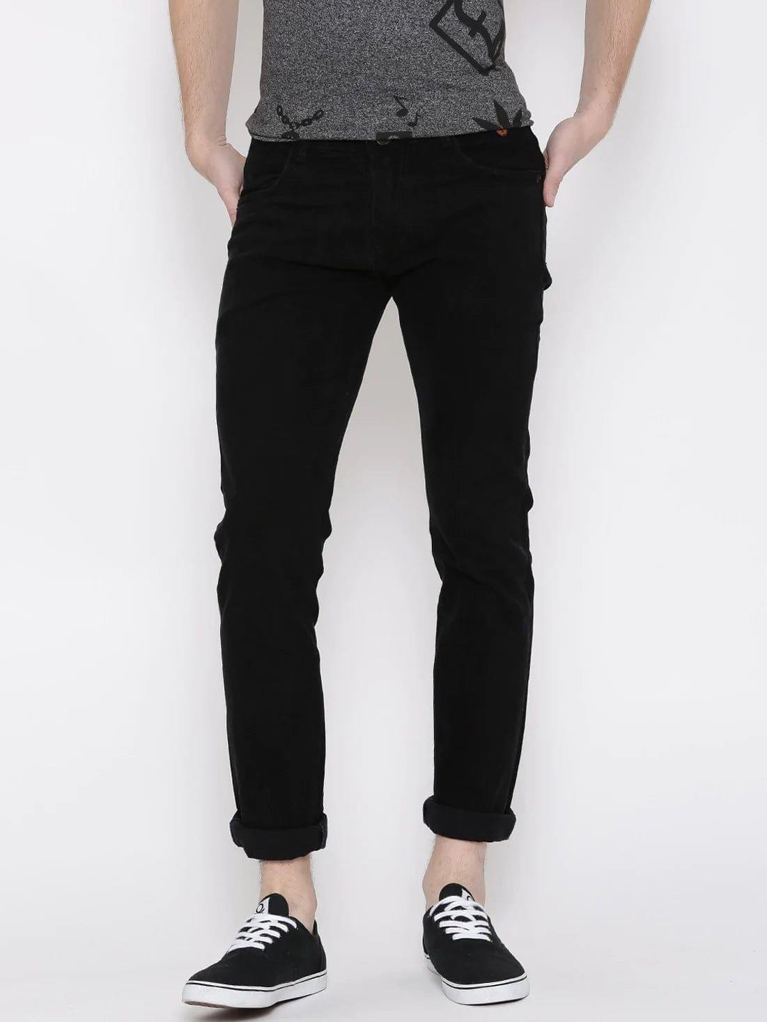 Rodamo  Men Black Slim Fit Denims