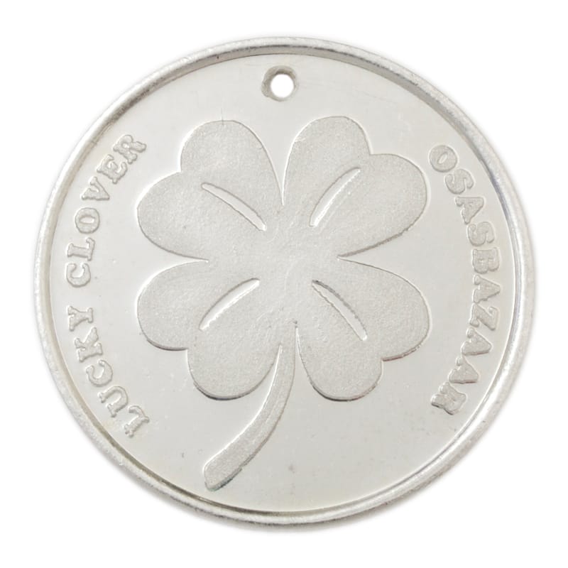 Osasbazaar Silver Coin with Lucky Four Leaf Clover - 5 Gram - 99% Pure BIS Hallmarked