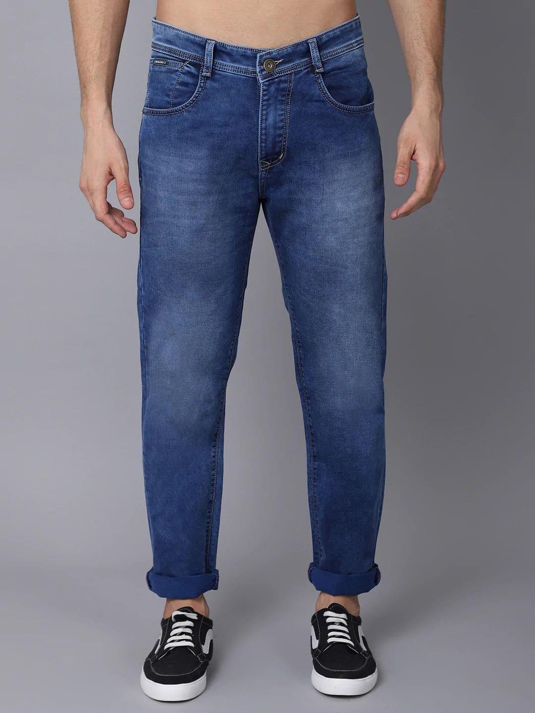 Rodamo  Men Blue Straight Fit Denims