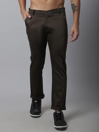 Rodamo  Men Green Slim Fit Trousers