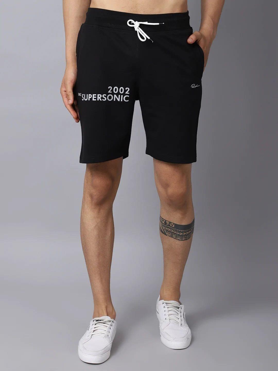 Rodamo Men Black Slim Fit Shorts