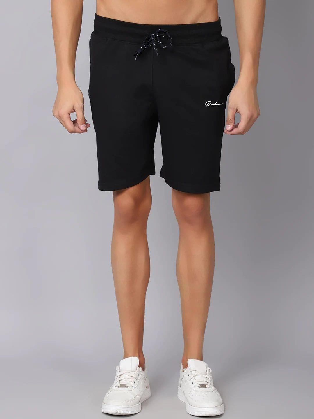 Rodamo  Men Black Slim Fit Sports Shorts