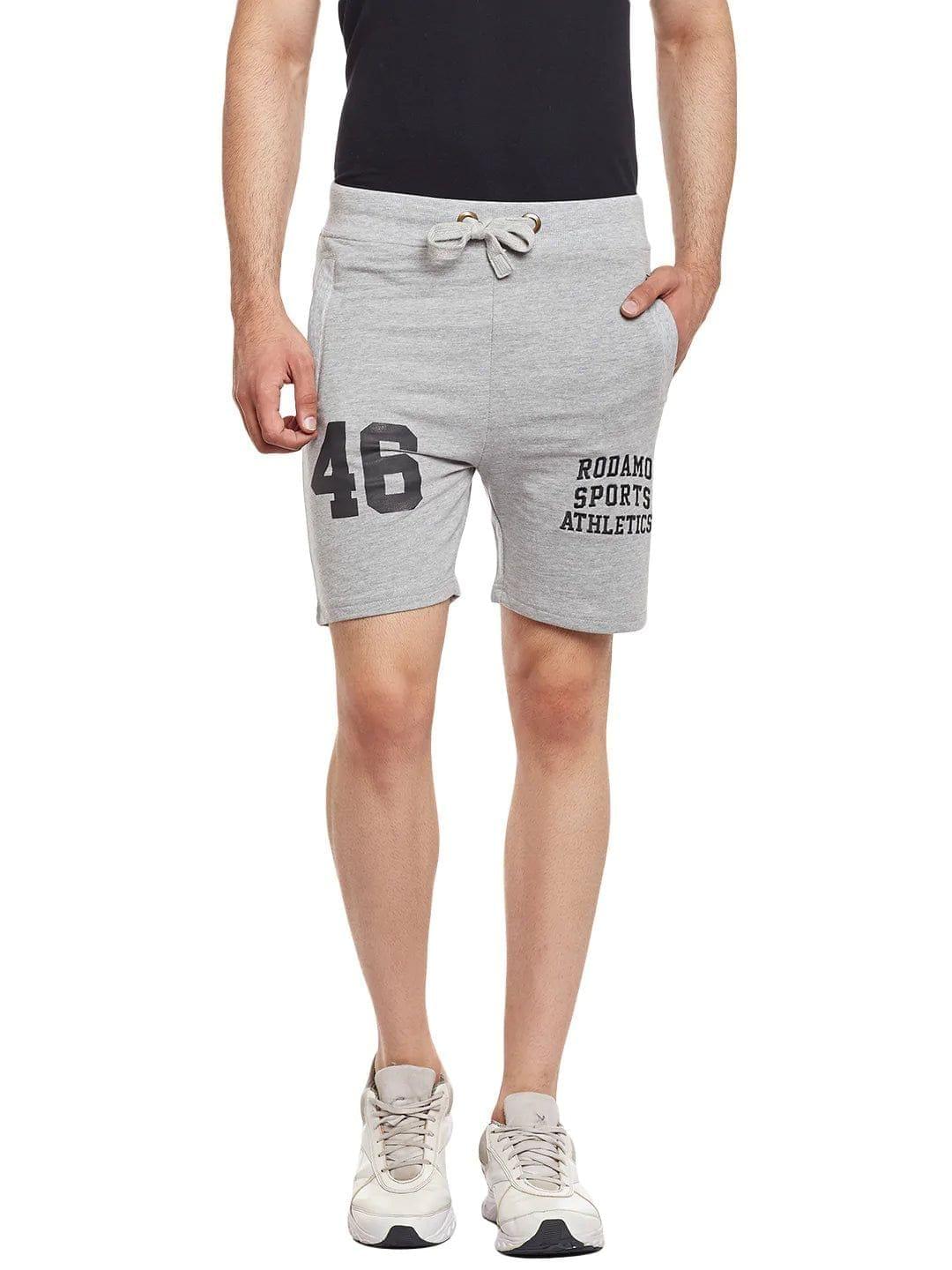 Rodamo  Men Grey Slim Fit Shorts