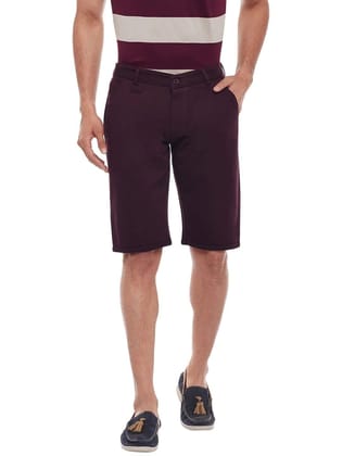 Rodamo  Men Maroon Cotton Shorts