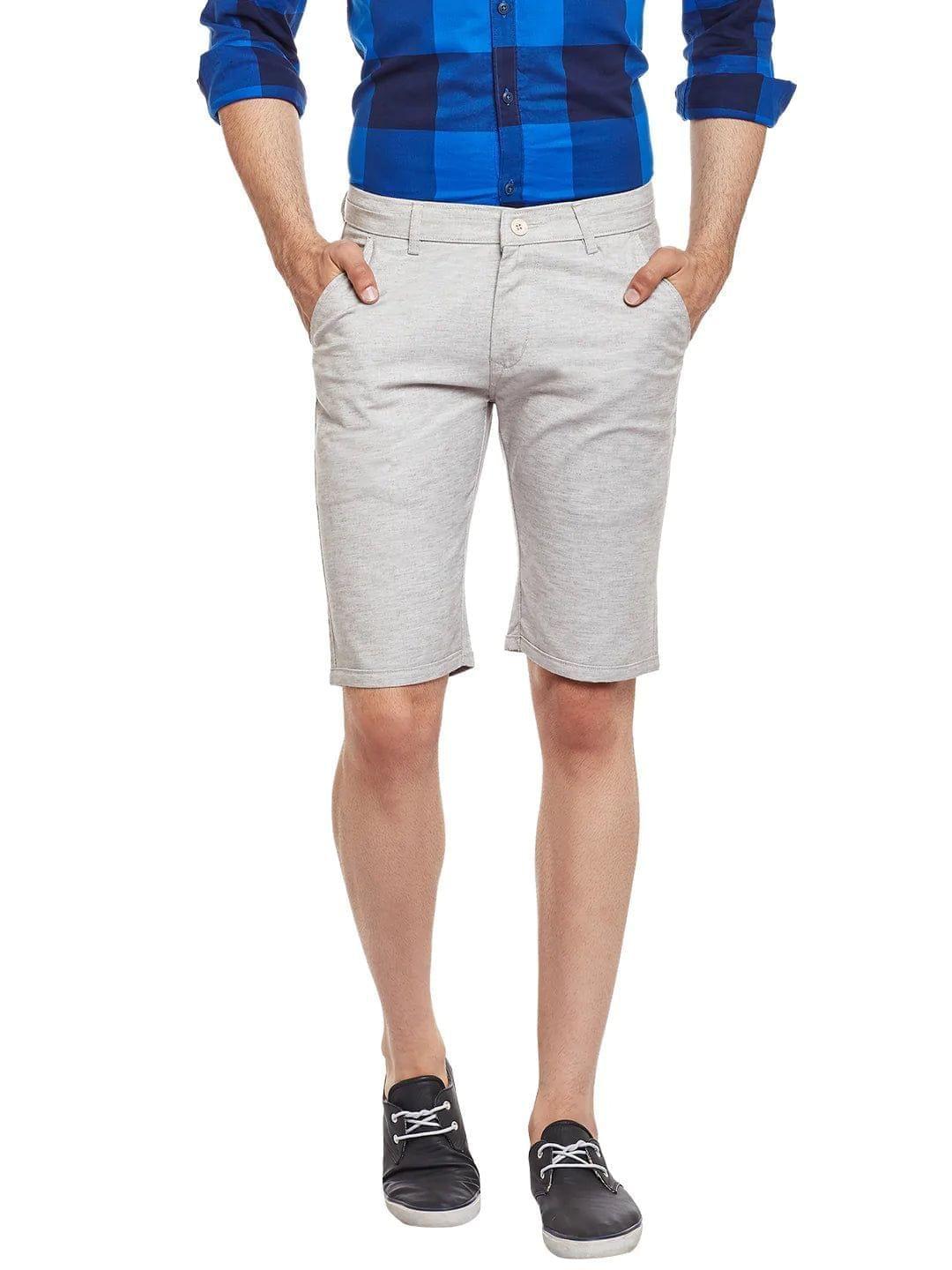 Rodamo  Men Grey Cotton Shorts