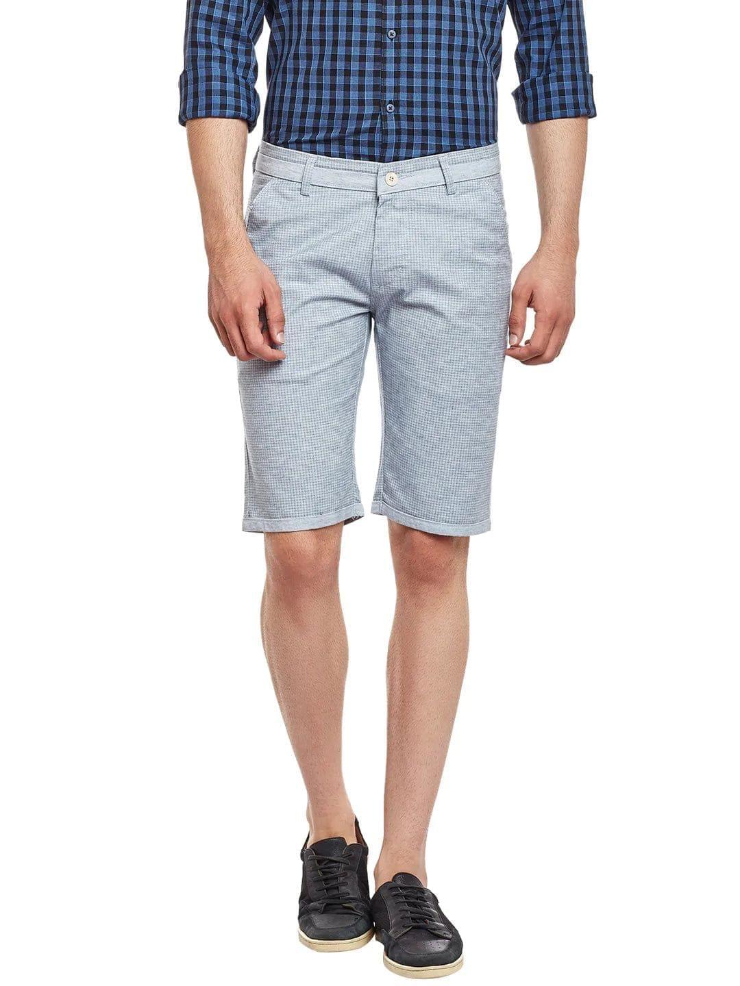 Rodamo  Men Blue Cotton Shorts