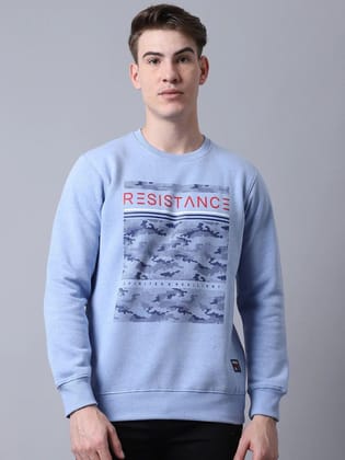 Rodamo Men Blue Printed Sweatshirt