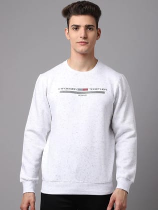 Rodamo Men White Printed Sweatshirt