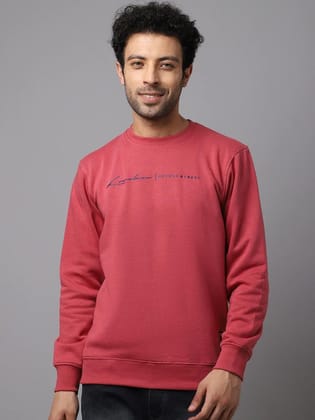 Rodamo Men Pink Printed Sweatshirt