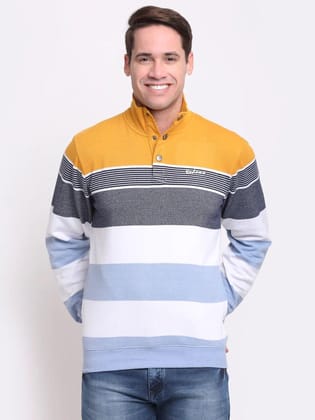 Rodamo Men Multicoloured Striped Sweatshirt