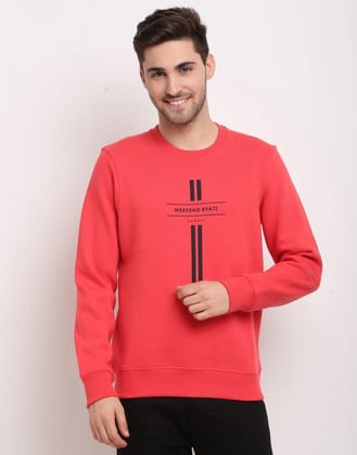 Rodamo  Men Maroon Printed Sweatshirt