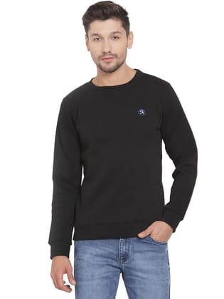 Rodamo  Men Black Slim Fit Sweatshirts