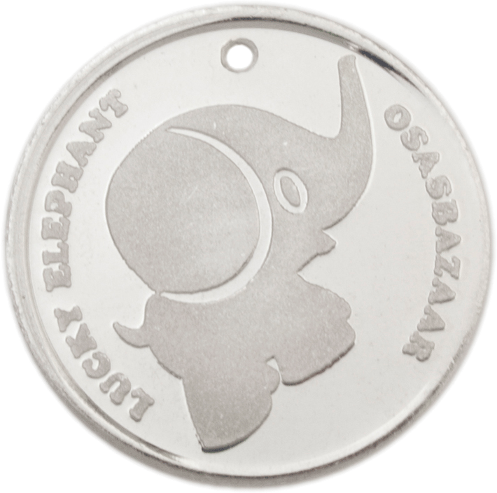 Osasbazaar Silver Coin with Lucky Elephant - 5 Gram - 99% Pure BIS Hallmarked