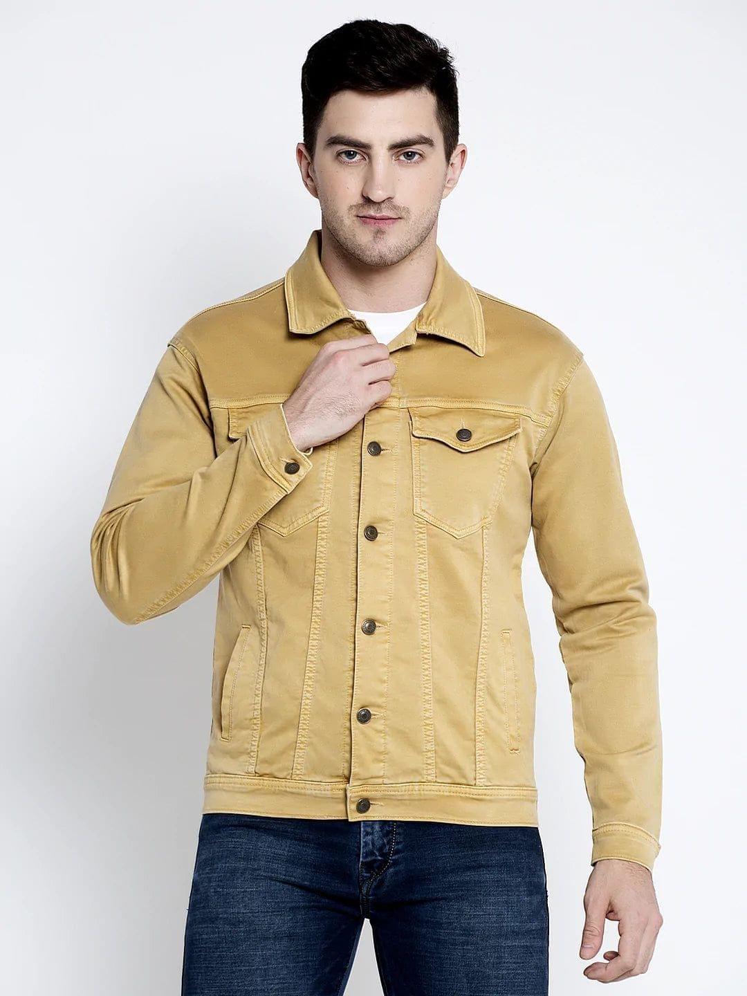 Rodamo Men Tan Denim Jackets