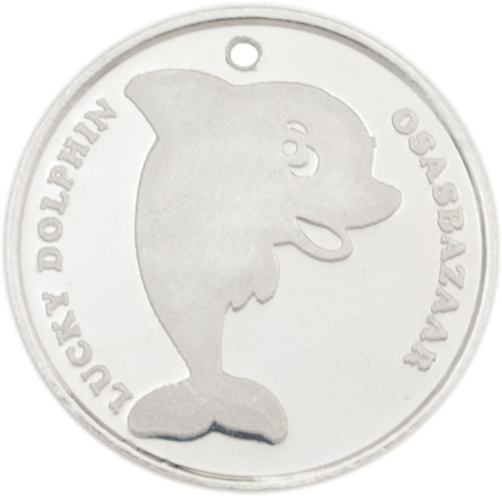 Osasbazaar Silver Coin with Lucky Dolphin - 5 Gram - 99% Pure BIS Hallmarked