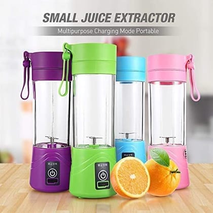 DAYBETTER® 6 Blade Smoothie Maker & Portable Electric USB Juice Maker Juicer Bottle Blender Mixer, Rechargeable Bottle & Portable Fruit Blender Maker Protein Shaker(MULTI) (Small) DA-B39