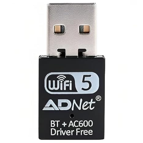 AD Net USB Dual Band WiFi + Bluetooth 5.0 Adapter