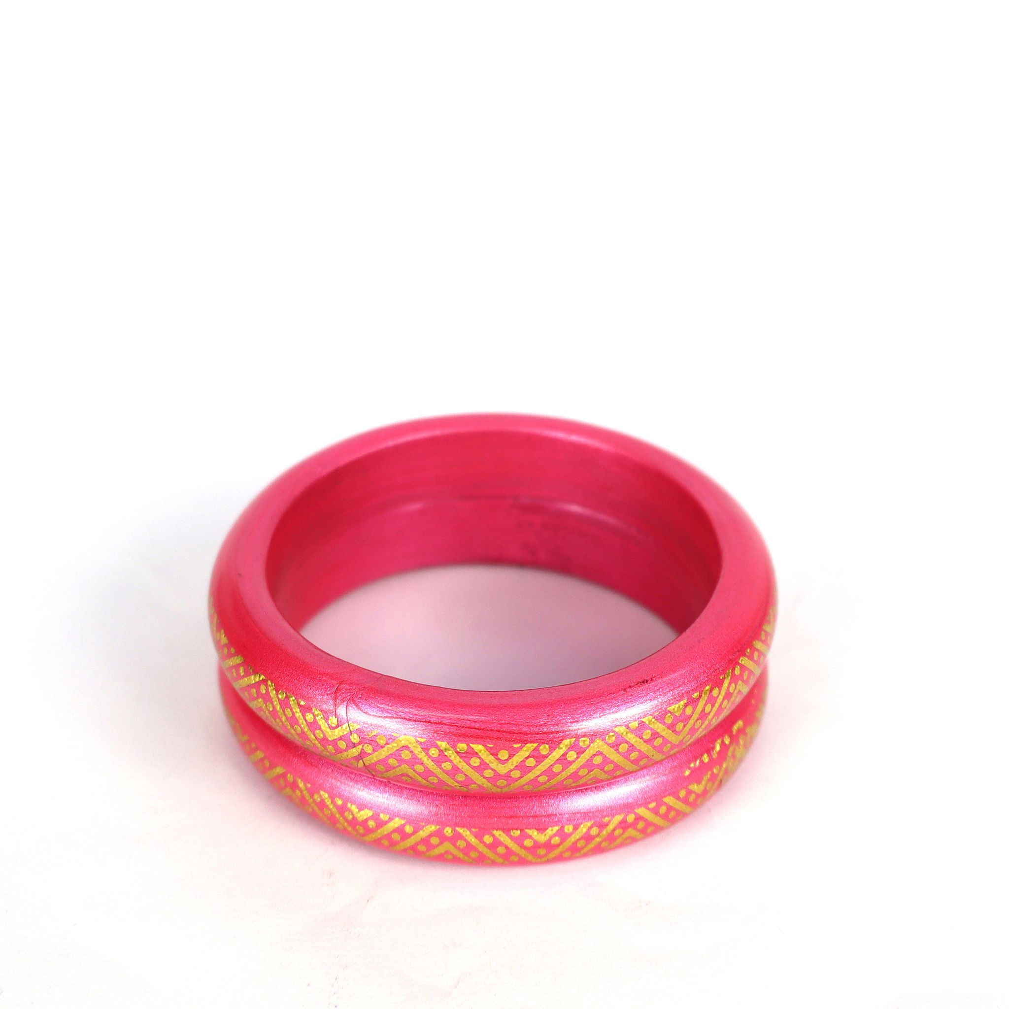 HM  Royal Style Rajasthani Lac Bangles- Pink  Colour for Girls & Womens